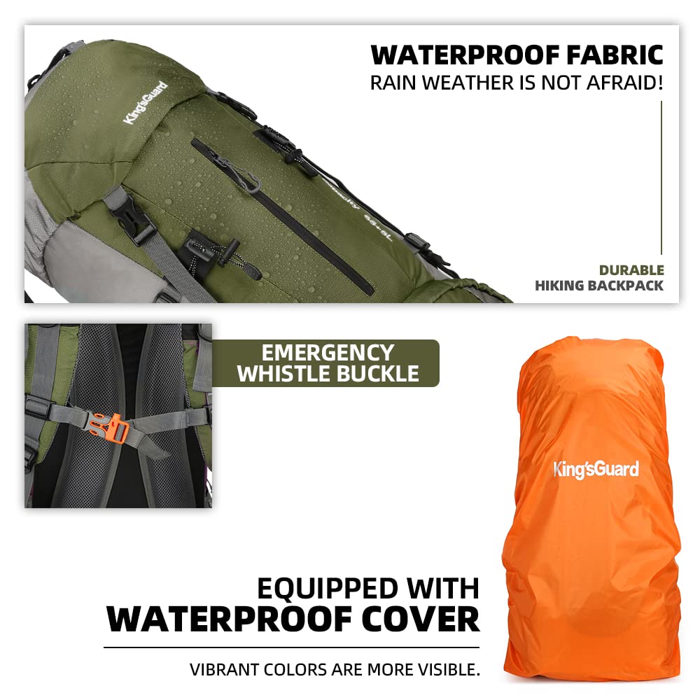 HongXingHai 70L backpack mesh back ventilation enhances breathable support on long hikes.