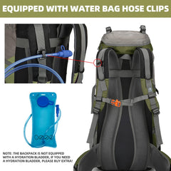 HongXingHai 70L backpack rain cover demonstrates weather-ready protection during downpours.