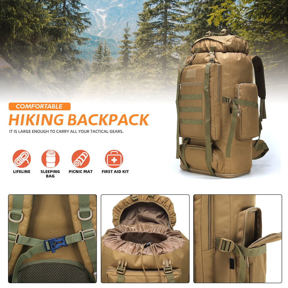 HongXingHai MOLLE system with attachments enables versatile gear organization during hikes.