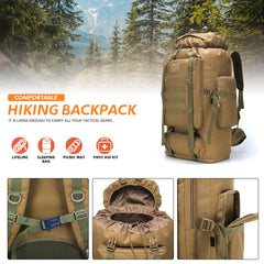 HongXingHai MOLLE system with attachments enables versatile gear organization during hikes.