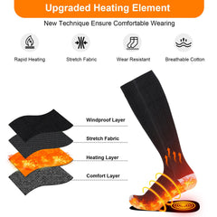 HONGYI heated socks powered by 5000mAh batteries provide hours of warmth