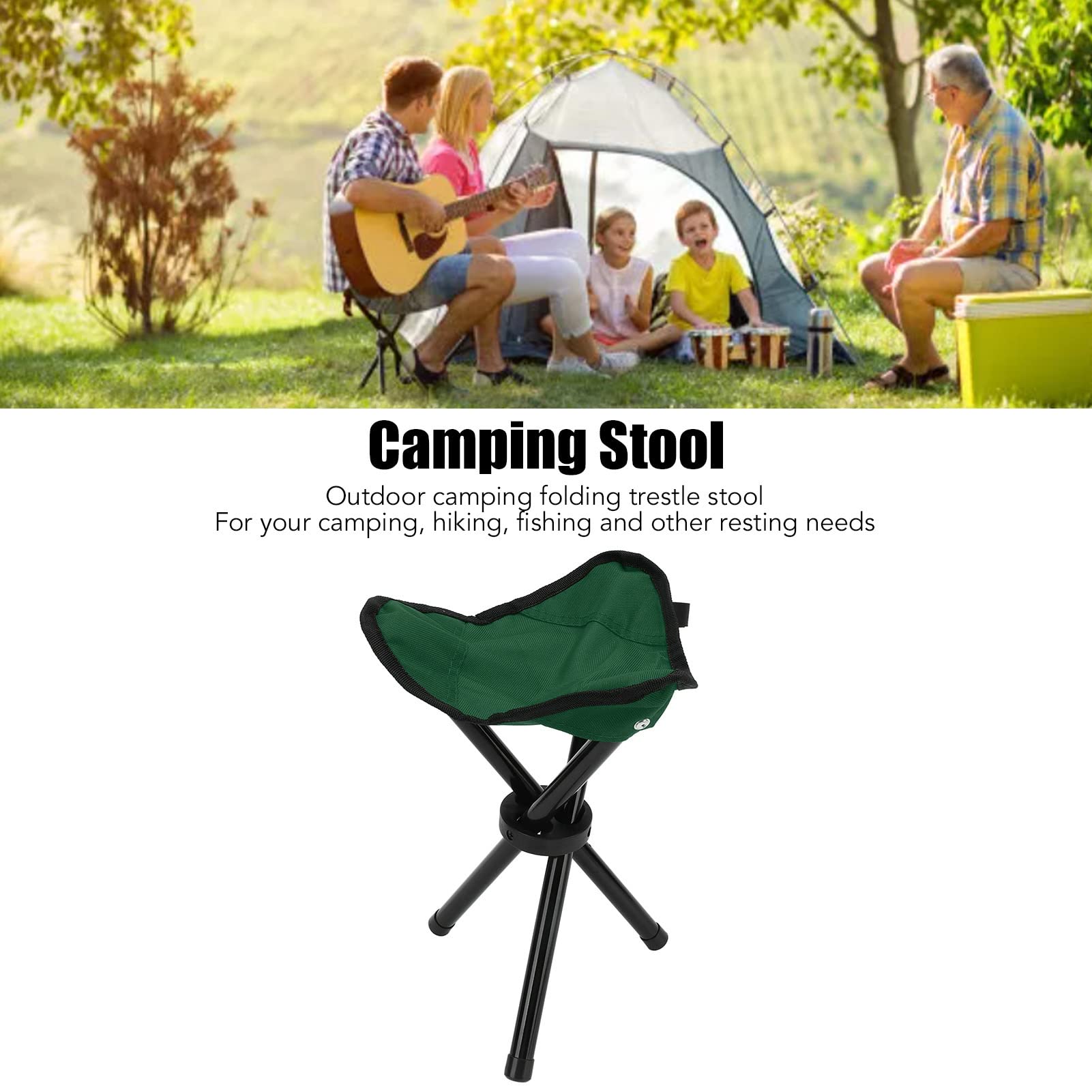 Honio stool functions as footstool or hiking chair for versatile camping