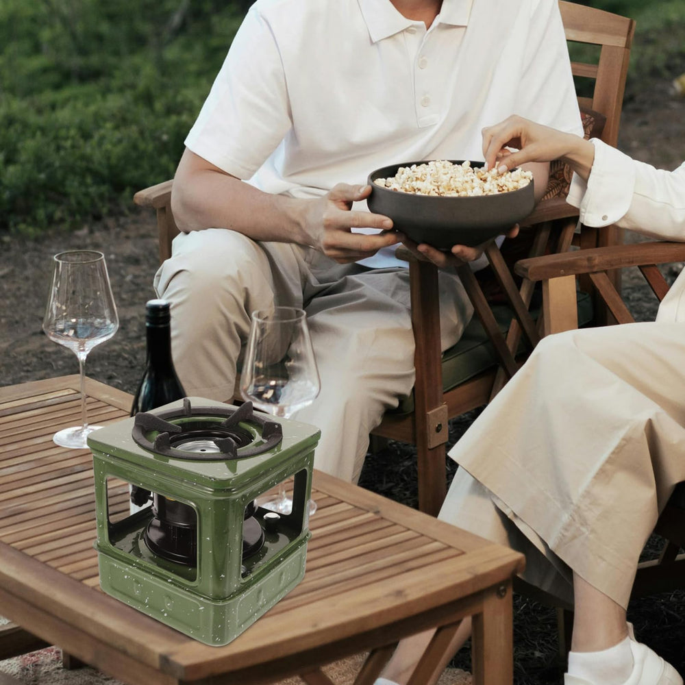 HONMEET easy-burner-setup reduces prep time before camping BBQ.