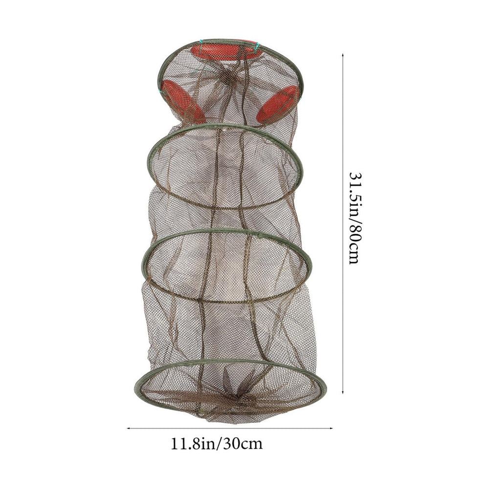 HONMEET Thickened Fishing Net in use catching fish demonstrates quick setup and secure containment.