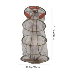 HONMEET Thickened Fishing Net in use catching fish demonstrates quick setup and secure containment.