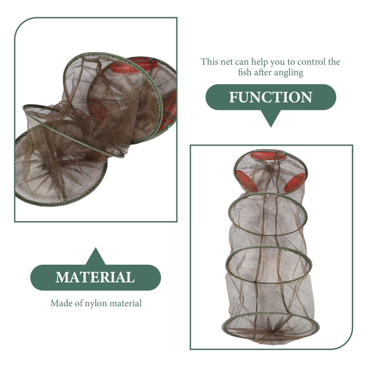 HONMEET Thickened Fishing Net portable storage case illustrates lightweight, packable gear for trips.