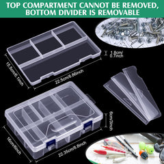 Transparent PP plastic tackle box interior showing compartments