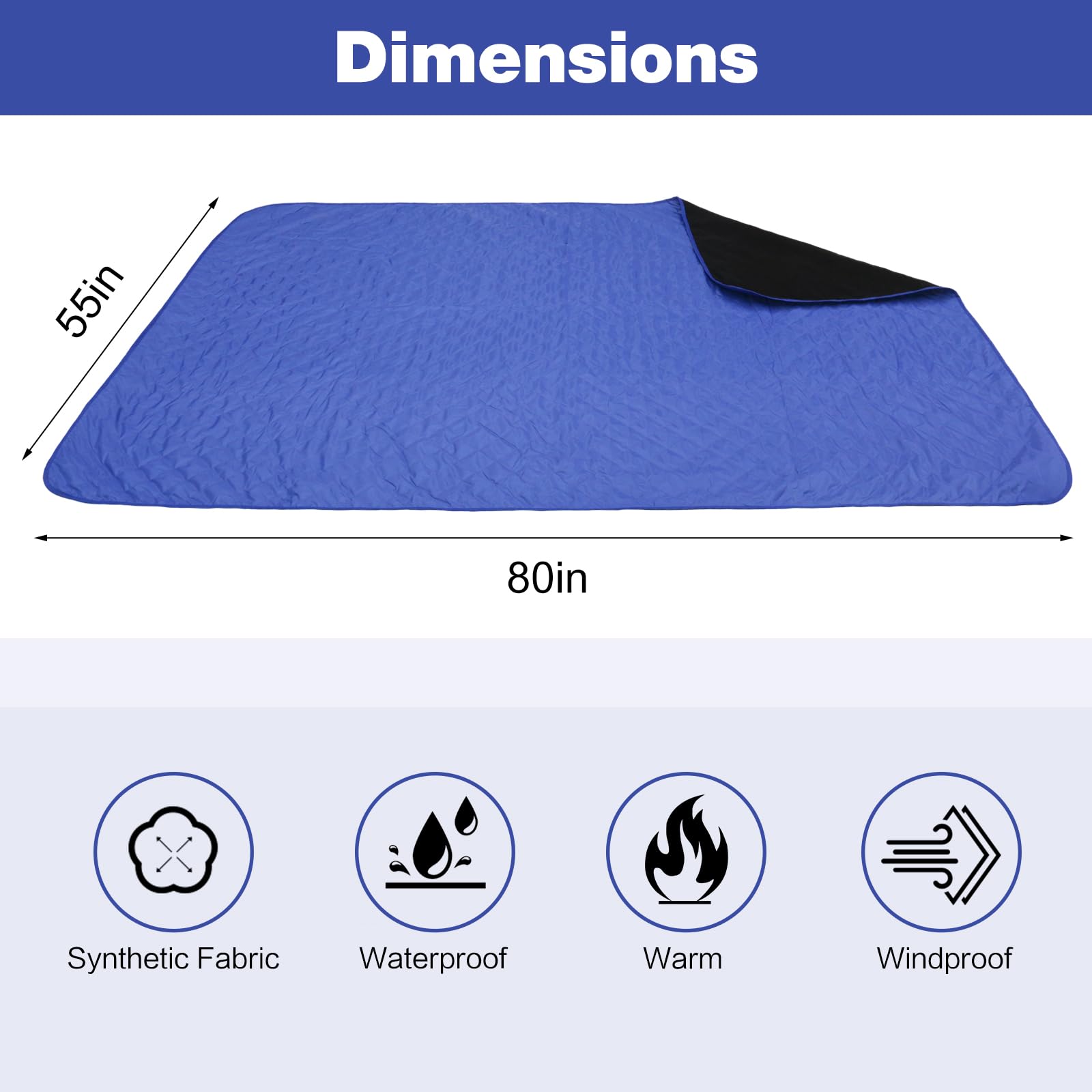 HonyQiShuo foldable blanket rolled for easy transport and storage.