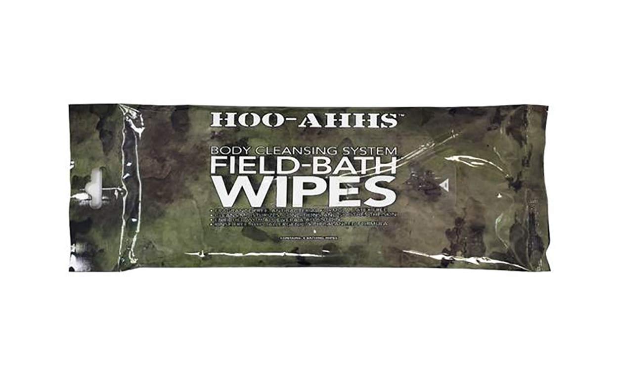 HOO AHHS unscented field towels pack in camouflage for quick field cleanup