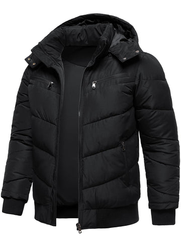 HOOD CREW removable hood detail emphasizes adaptable cold-weather protection.