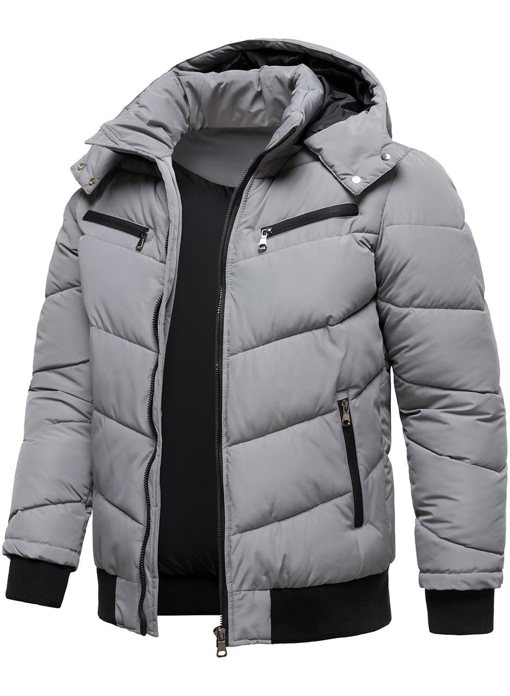 HOOD CREW windproof parka ribbed cuffs and hem for enhanced wind protection