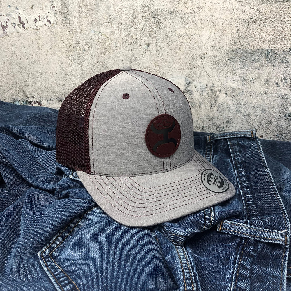 HOOEY Cayman logo grey front-view cap for versatile wardrobe