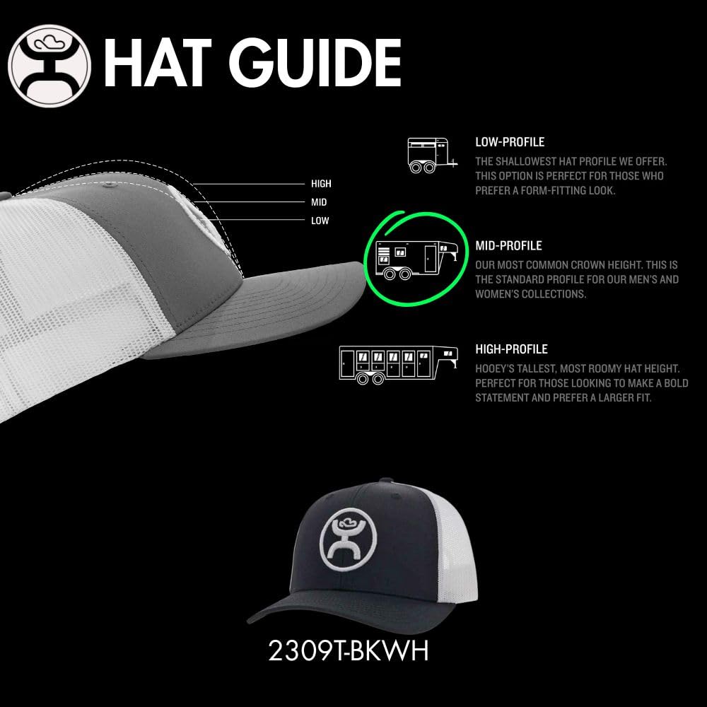 HOOEY O Classic top-down view highlights six-panel construction and silhouette.