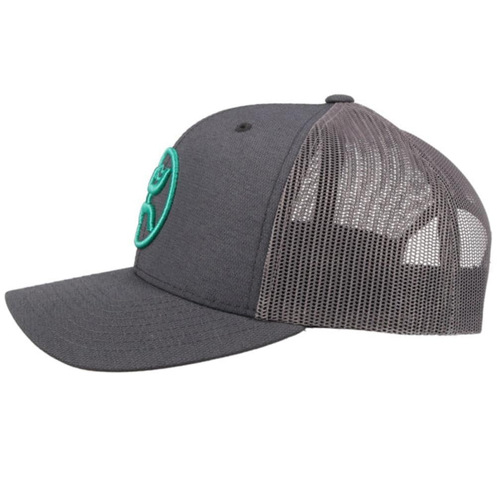 HOOEY O Classic mid-profile crown in grey with logo