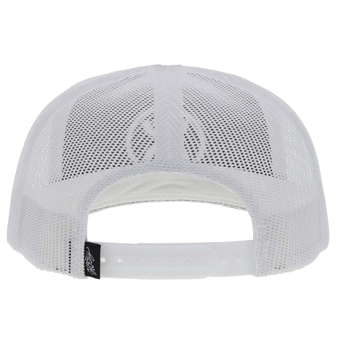 HOOEY O Classic 6-Panel Trucker Hat side view black/white