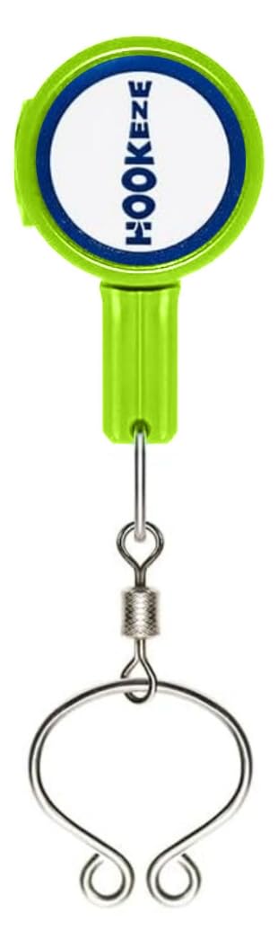 HOOK-EZE fishing knot tying tool in green color