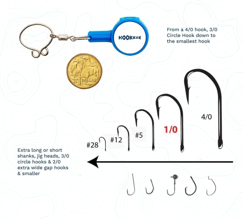 Green HOOK-EZE knot tying tool with fittings for saltwater and freshwater use