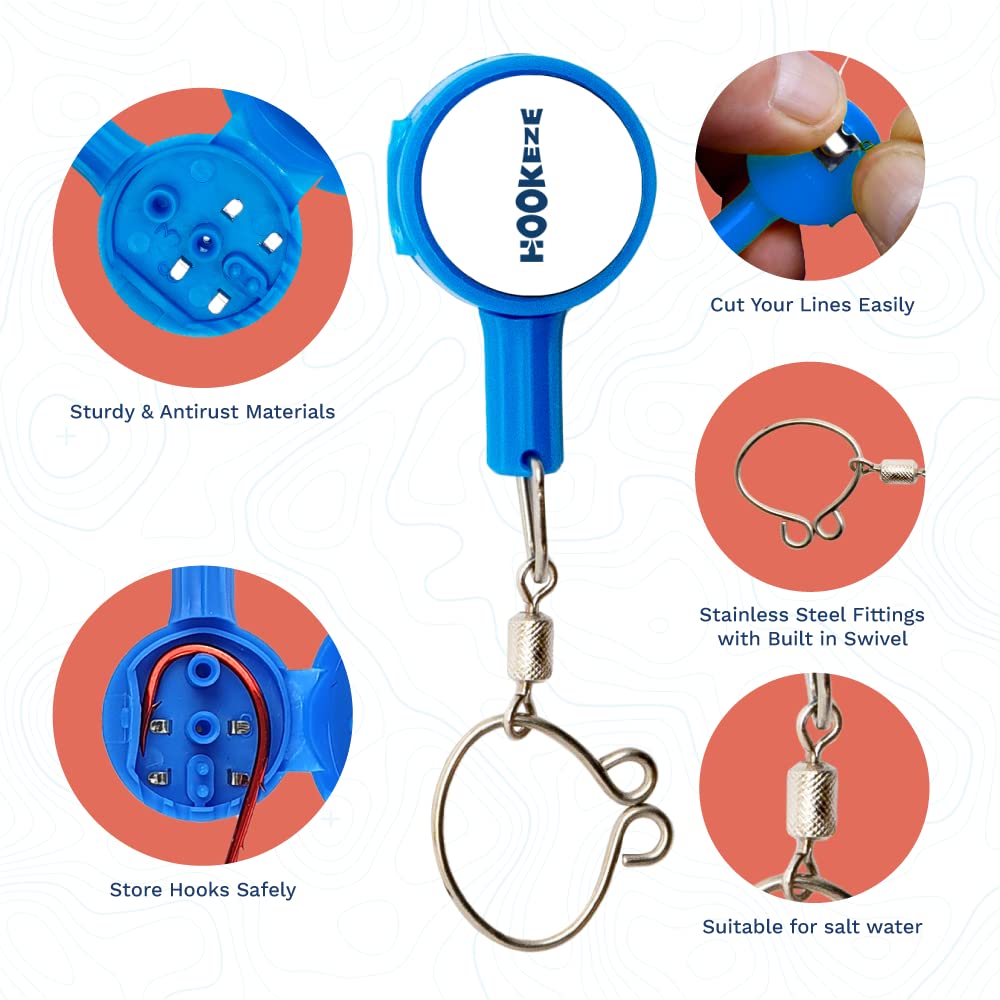 HOOK-EZE Standard Yellow knot-tying tool aids braided line to leader joins.