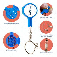 HOOK-EZE Standard Yellow knot-tying tool aids braided line to leader joins.