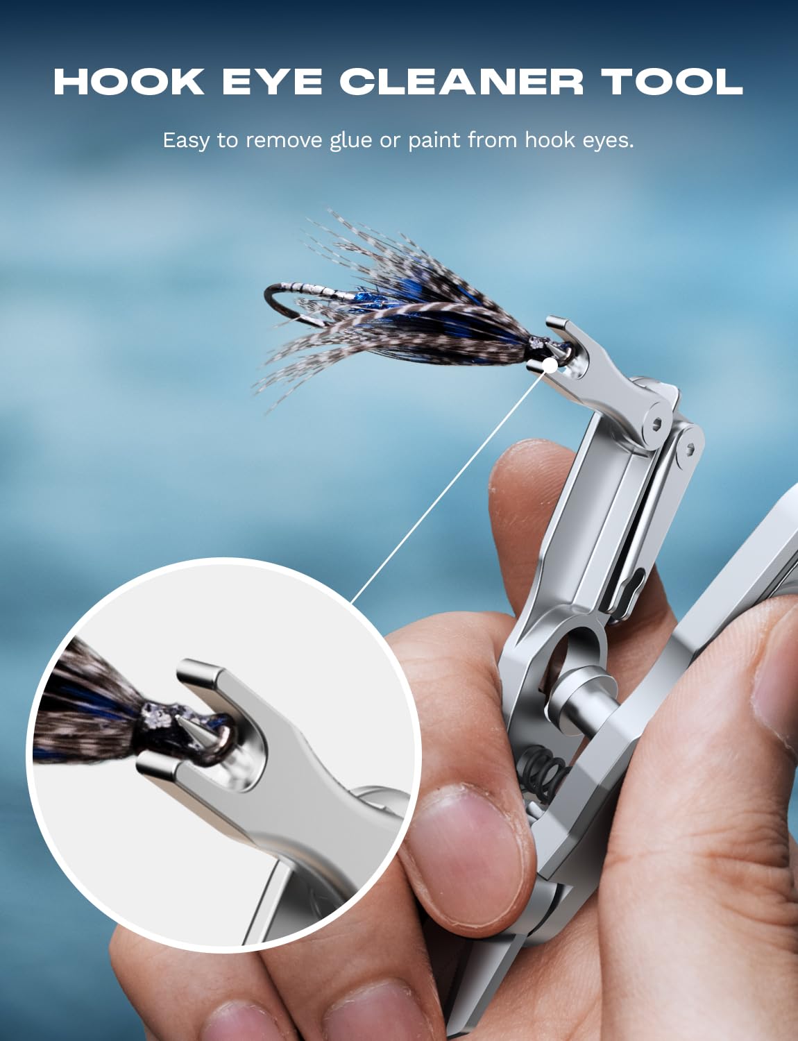 HOOK-EZE ultra-sharp blades slicing lines with precision.