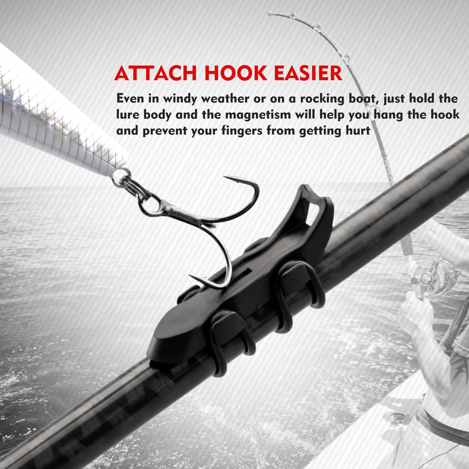 Rubber pads and rod contact design for preventing scratches