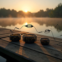 Assorted hook rigs and sinker weights for the feeder kit
