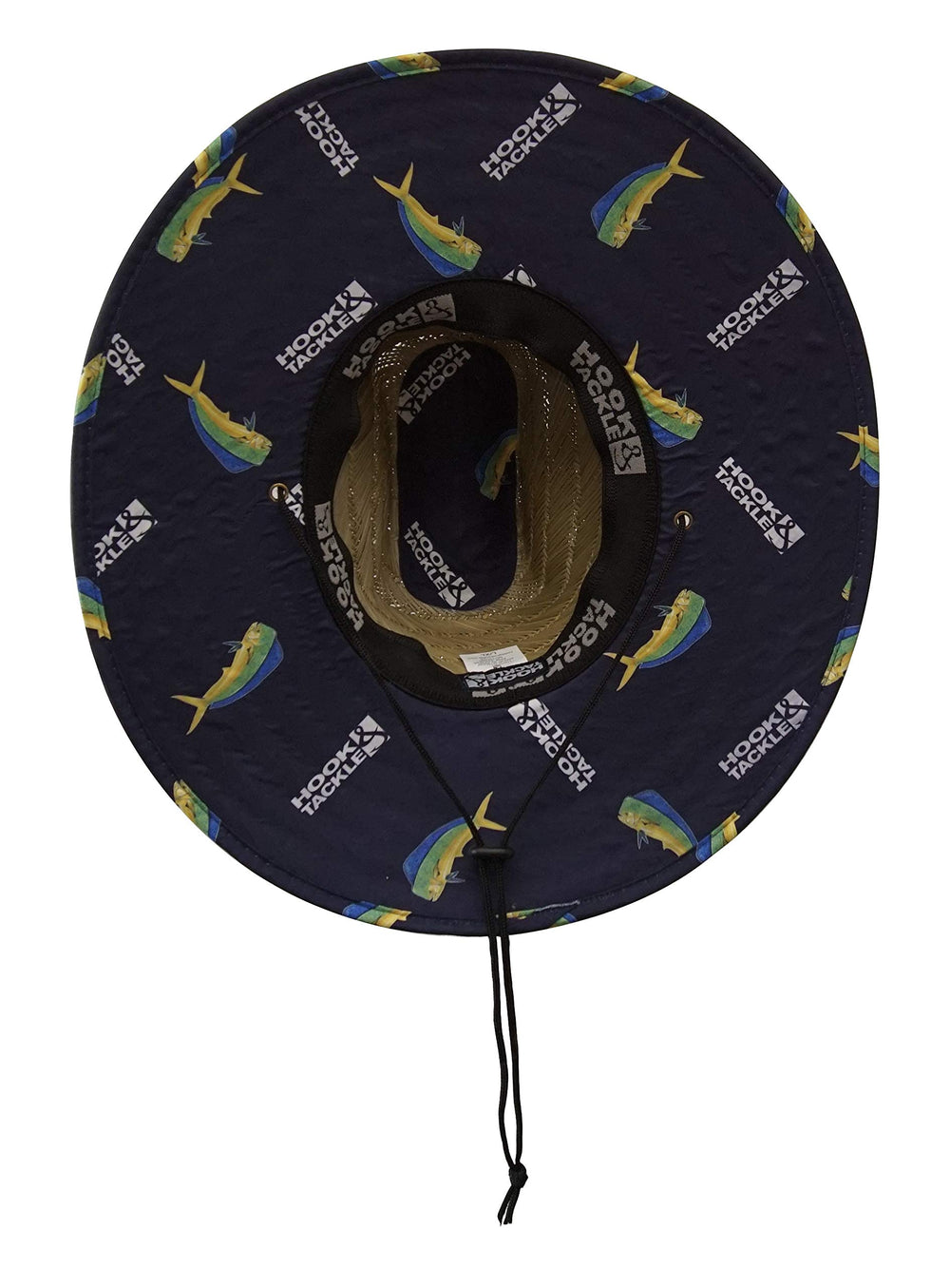 Hook & Tackle Mahi Mahi Lifeguard chin strap secures fit on windy days.