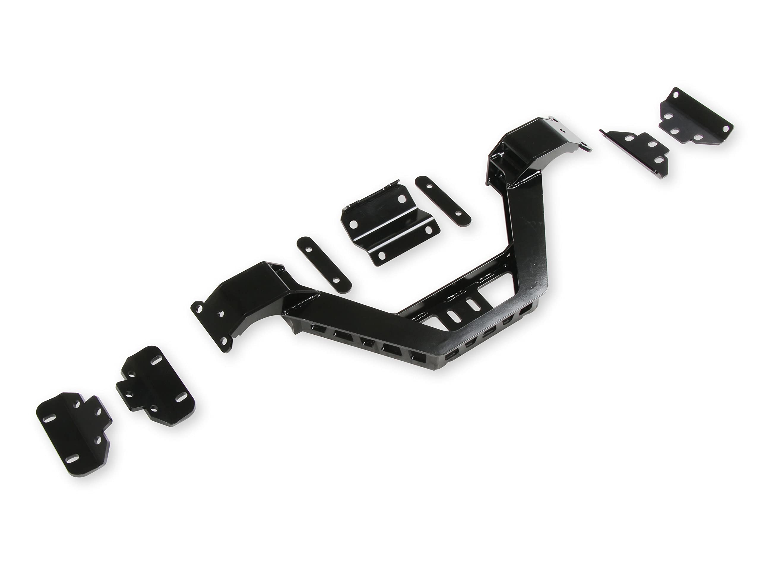 Hooker 12627HKR close-up of LS swap brackets for bolt-in installation
