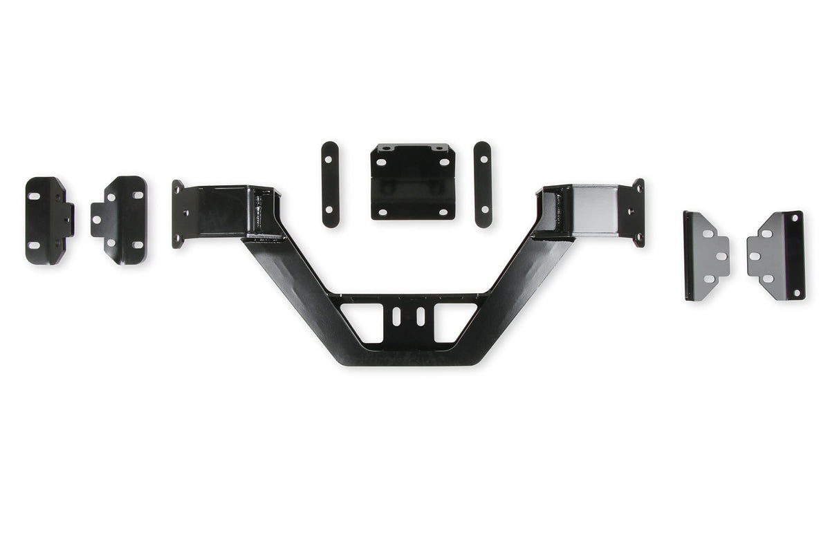 Hooker Blackheart 12627HKR crossmember front view shows precise LS swap fitment
