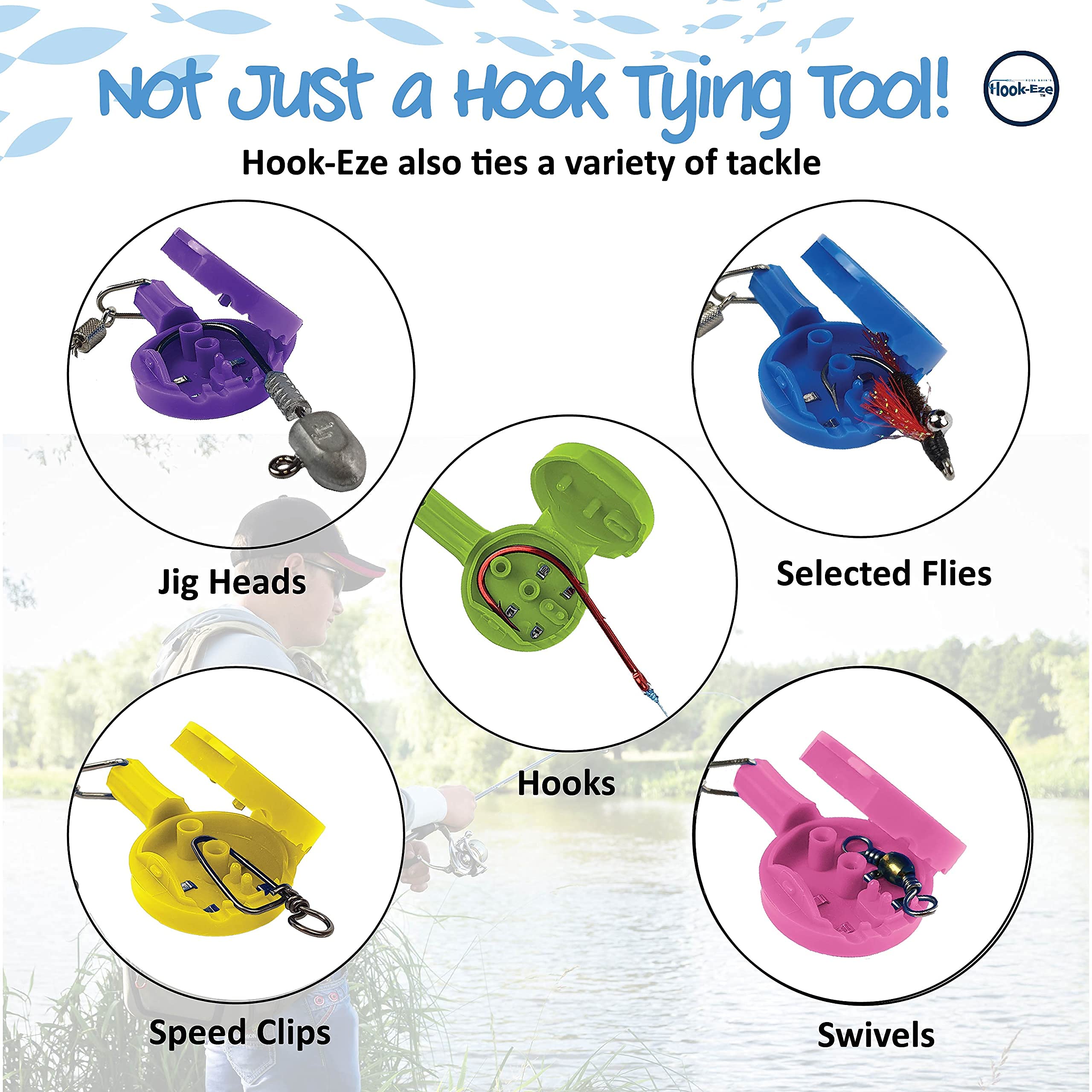 HookEze knot tying tool combo pack with standard models The River and Coast