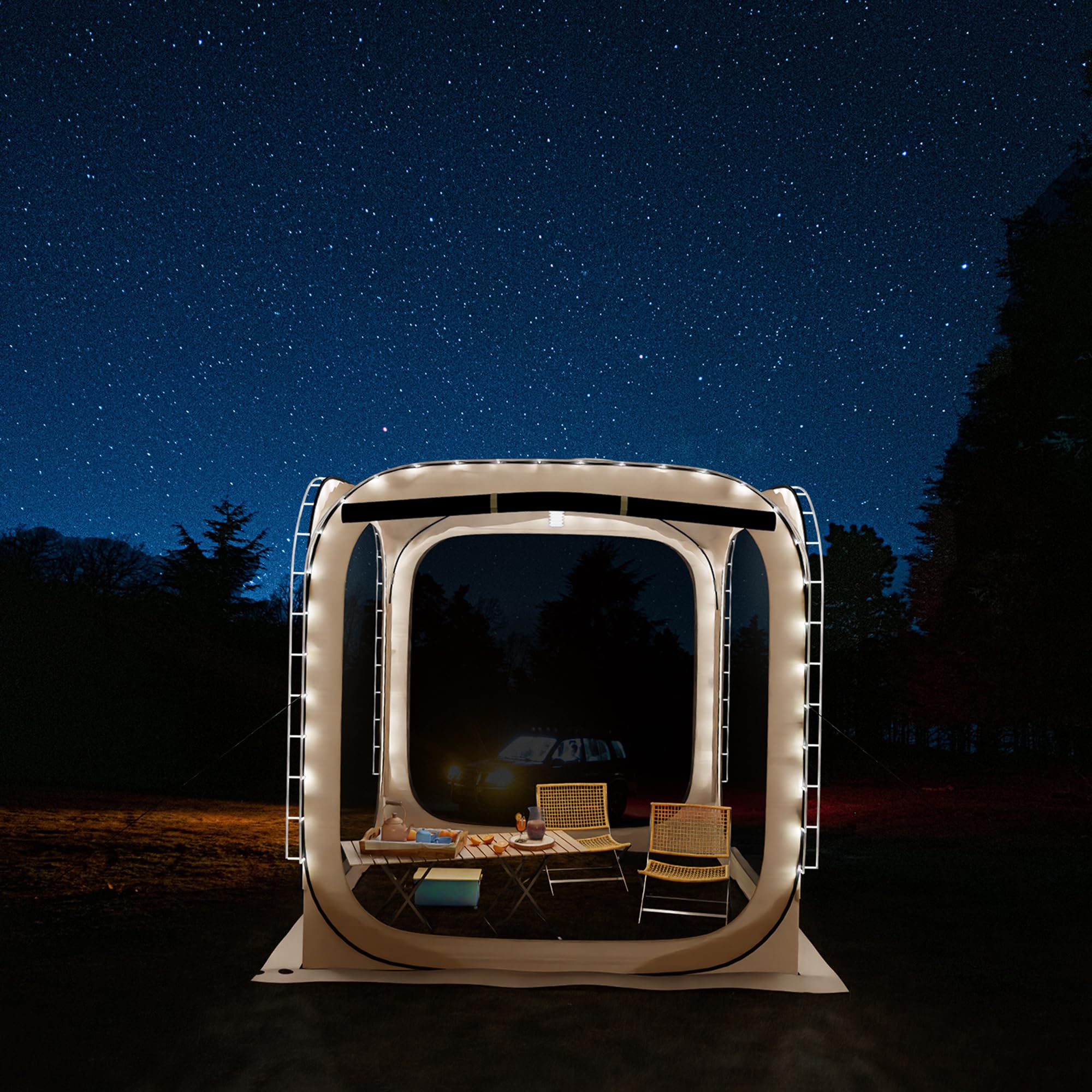 Hooyea 6x6 tent outdoors offers versatile shade and shelter