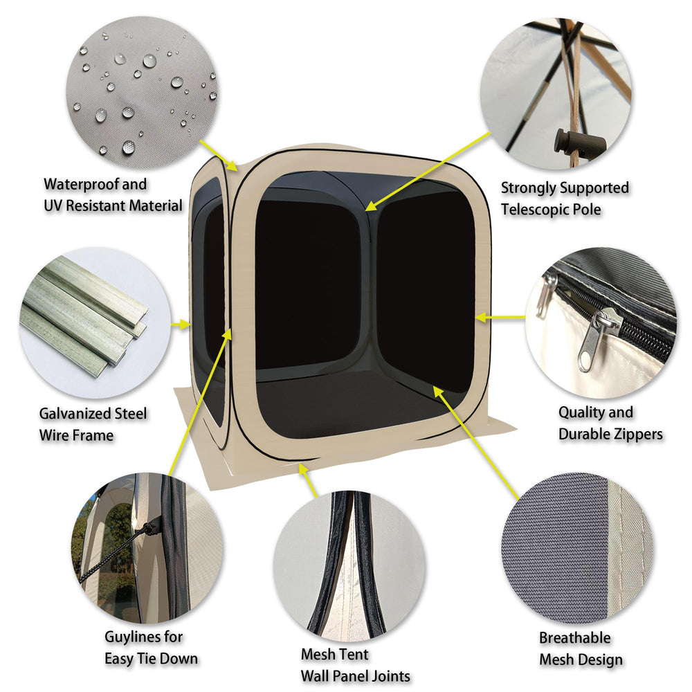 Hooyea portable canopy with carry bag enables easy travel