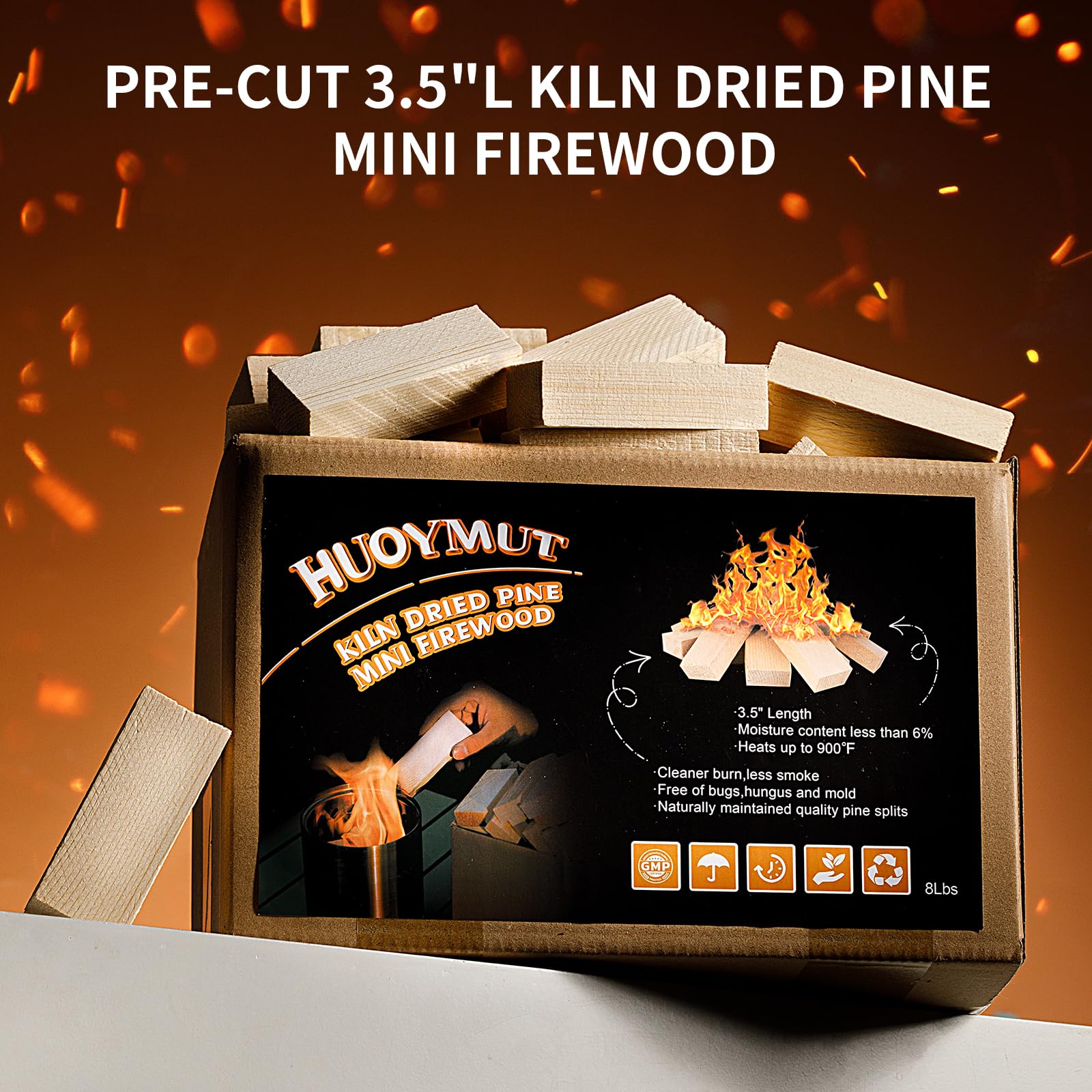 HuoYmut solo-stove-mesa-compatible logs ignite tabletop setups quickly