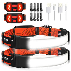 Hopedone headlamp 230-degree beam delivers wide coverage for camping and night hikes.