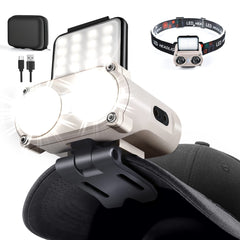 Hopedone LED hard hat light with 800 lumens for hands-free bright illumination