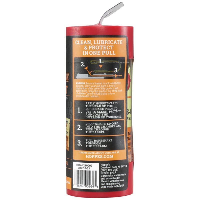 Hoppe's Boresnake CLP Cleaning Kit for .22/.223 caliber rifle