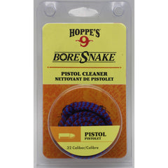 Clam E/F packaging of Hoppe's Boresnake for .22 caliber pistol and revolver