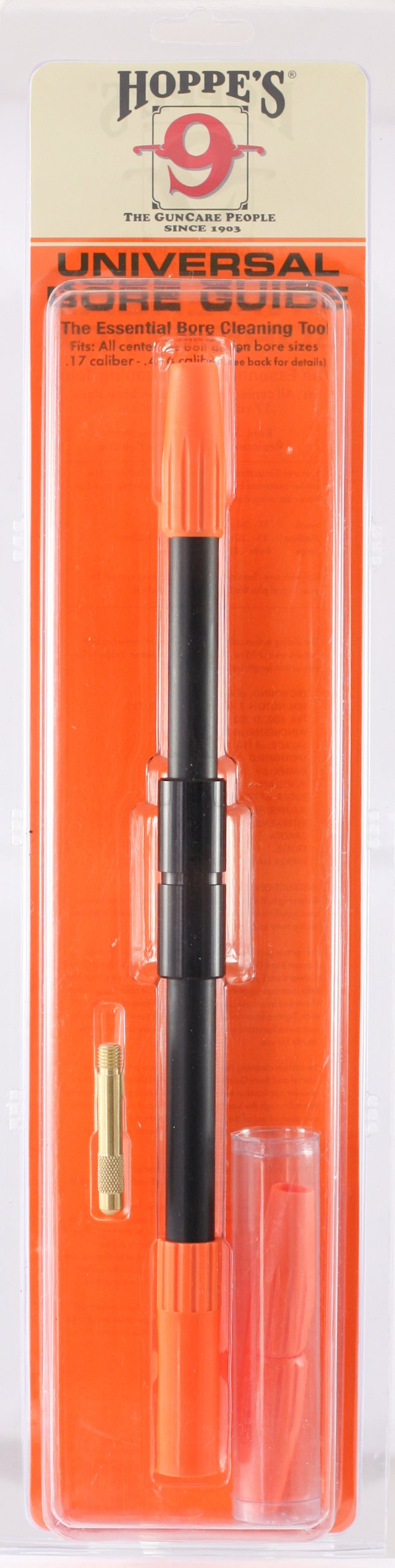 Aluminum action collar and brass pin for breech cleaning on bolt-action firearms