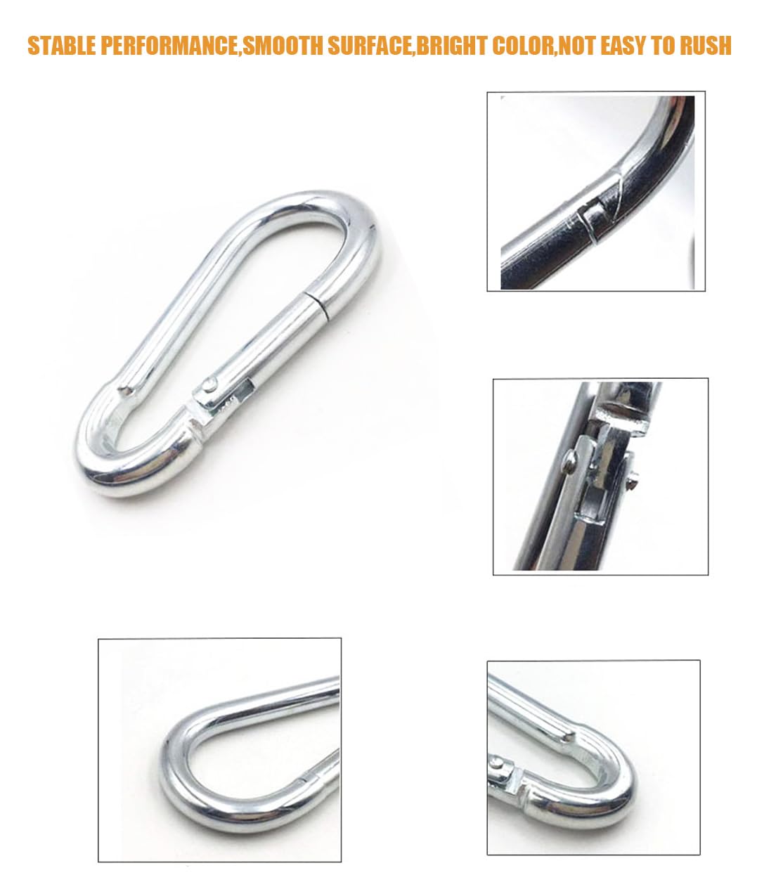 Horande one-handed open-close carabiner for quick attachment