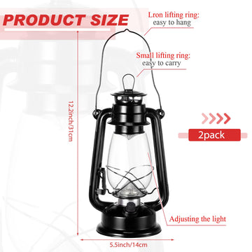 Hortsun lantern close-up showing dimmer switch for adjustable brightness.