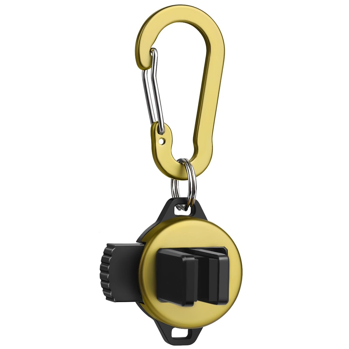 Hosenk wearable fishing rod clip attached to a jacket in olive green