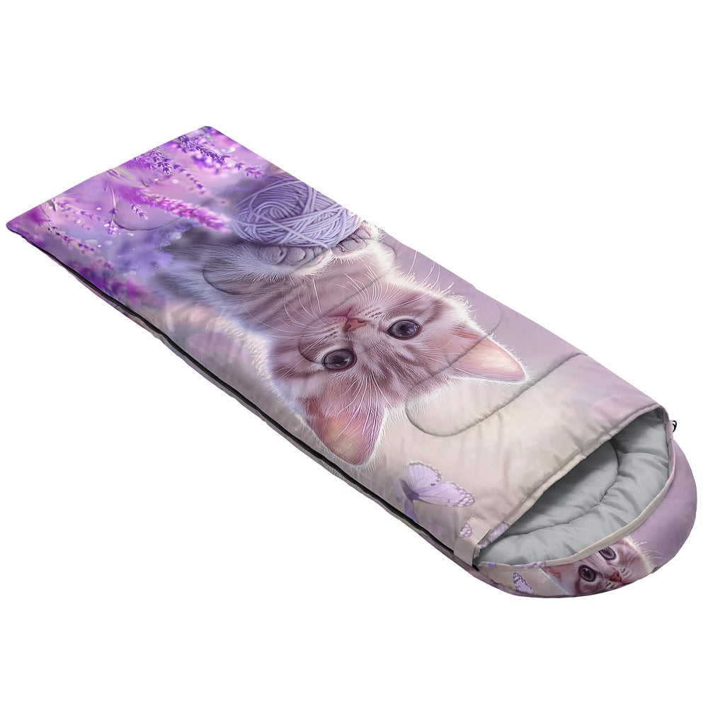 HOSIMA Kawaii Cat Sleeping Bag inner lining focuses on skin-friendly comfort