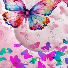Hosima Pink Butterfly sleeping bag pattern detail features cheerful butterfly design for kids