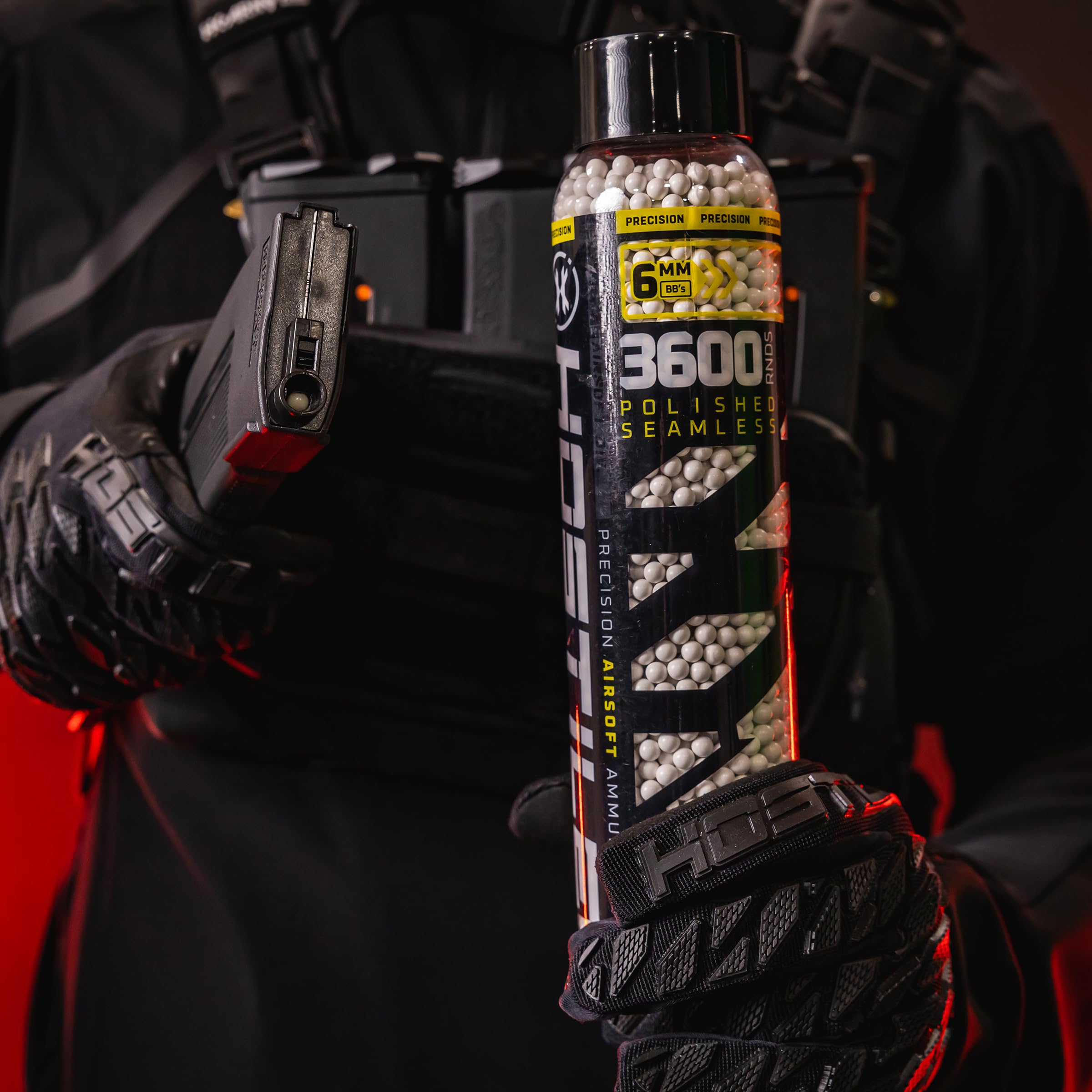 Hostile Airsoft BBs seamless finish reduces friction for smooth feeding.