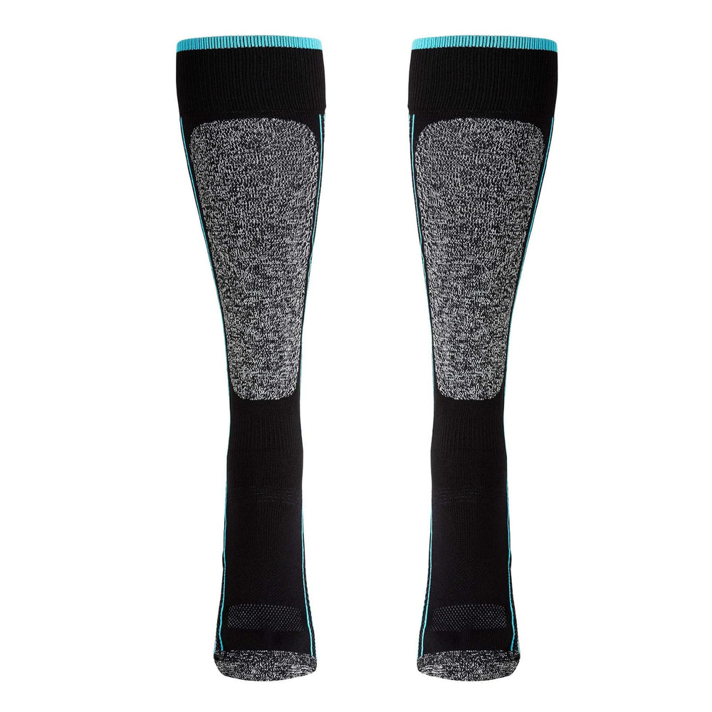 Hot Chillys Women's Elite mid-volume sock cushion detail showing medium-volume fit and support.