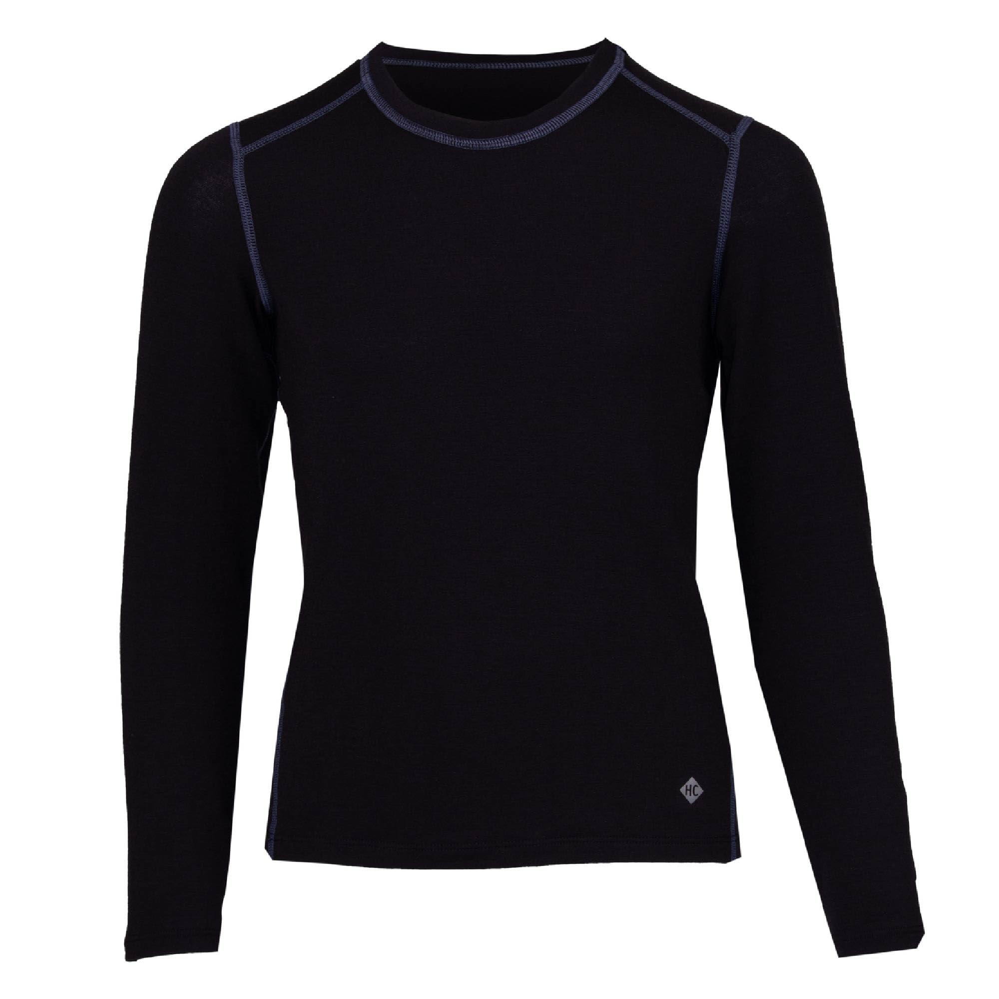 Hot Chillys Youth MTF Originals crewneck front view shows warm base layer for cold-weather wear