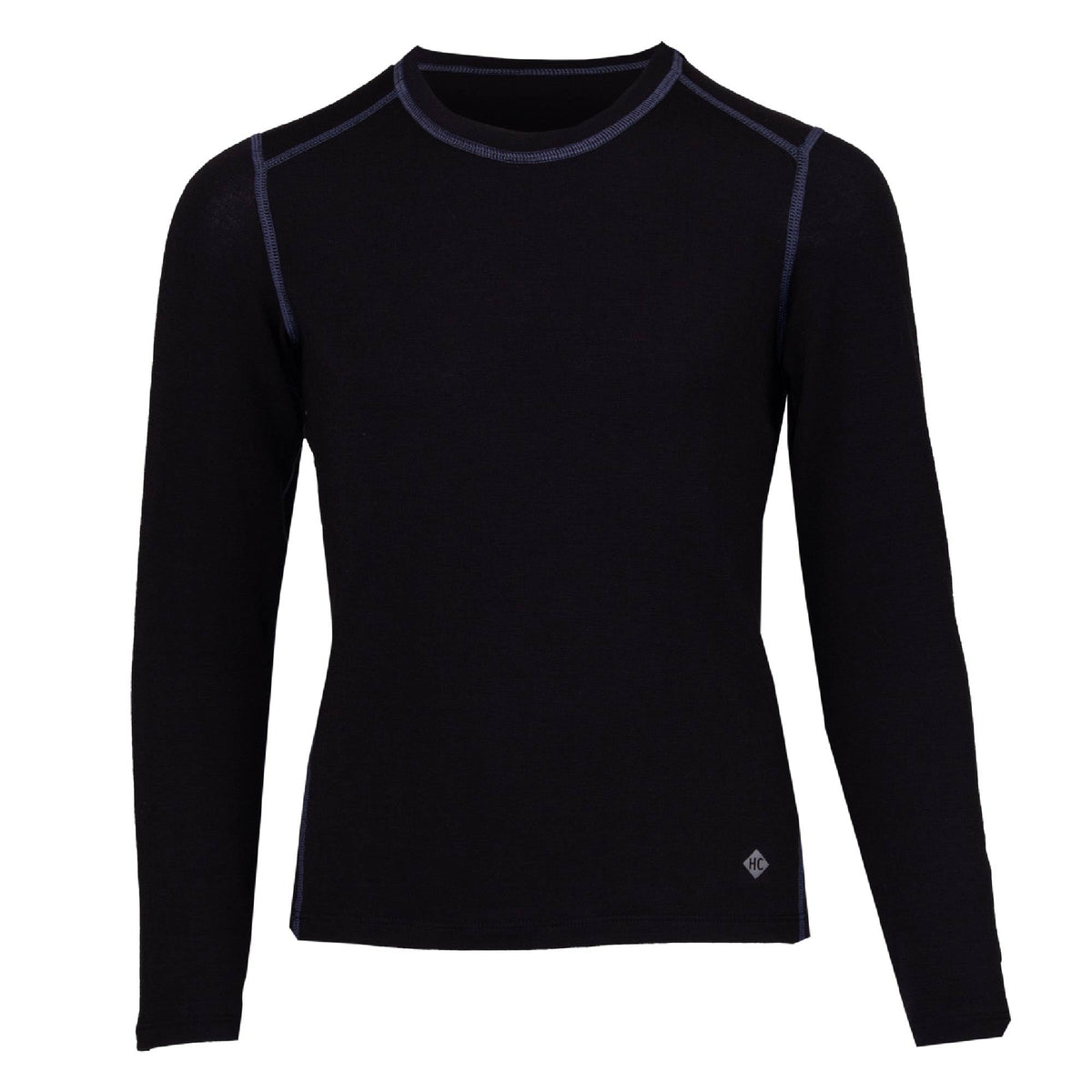 Hot Chillys Youth MTF Originals crewneck front view shows warm base layer for cold-weather wear