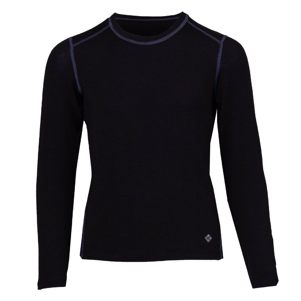 Hot Chillys Youth MTF crewneck midweight base layer front view for all-day warmth