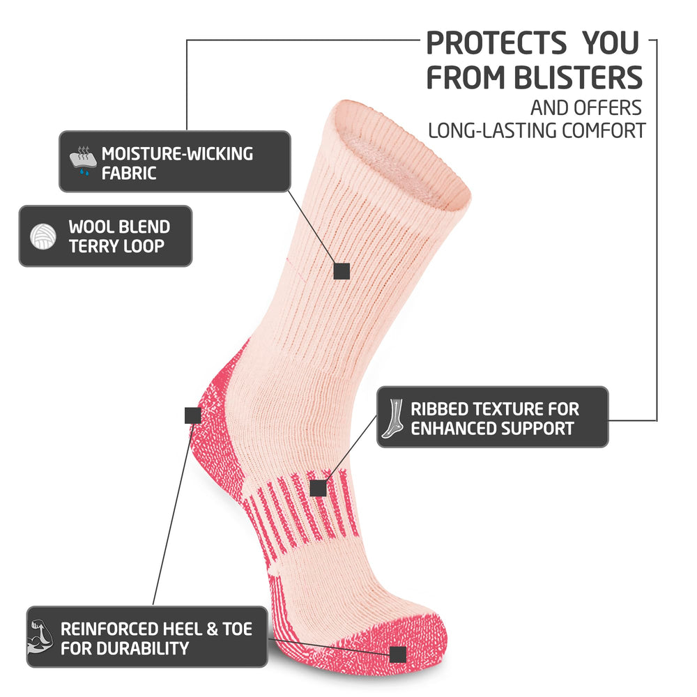 HOT FEET 4 Pack wool close-up shows breathable fabric and soft texture for all-day comfort.