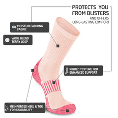 HOT FEET 4 Pack wool close-up shows breathable fabric and soft texture for all-day comfort.